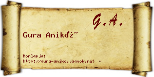Gura Anikó névjegykártya